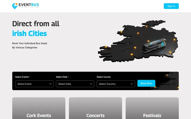 EventBus homepage screenshot